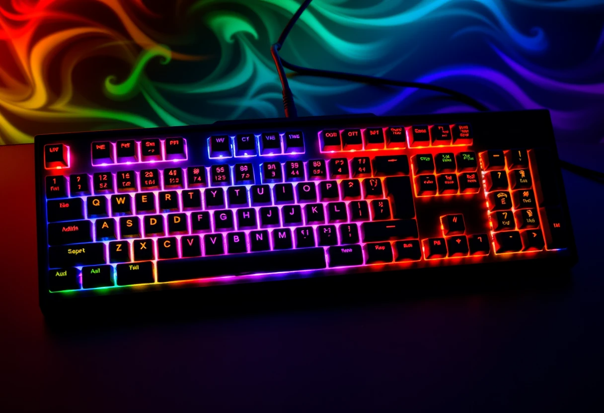 AUKEY Teclado Mecánico RGB con iluminación dinámica